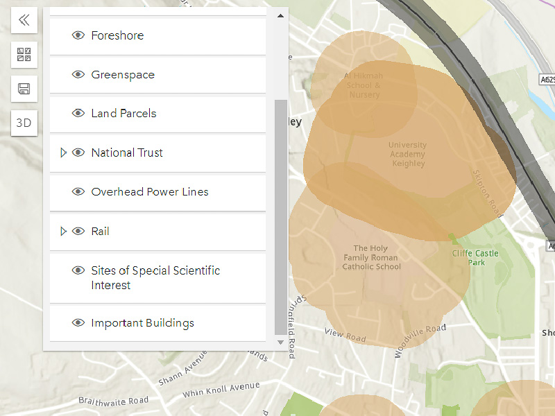 Map layers tool